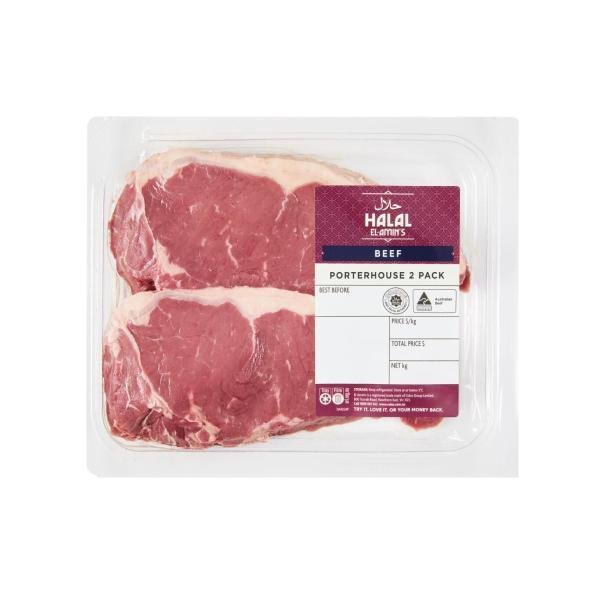 El- Amin's Halal Porterhouse 2 Pack | approx. 500g