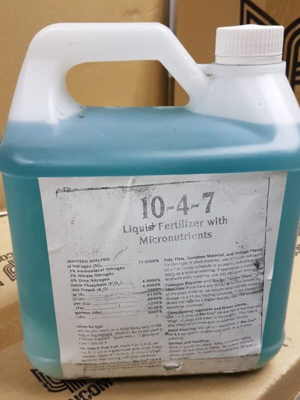 Liquid Fertilizer 10-4-7+Te (4 ltr)