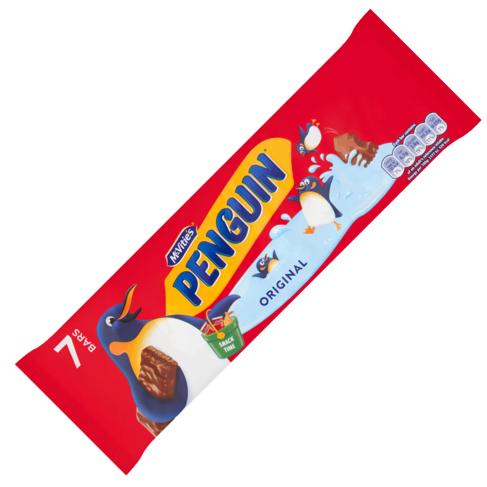 British McVitie's Penguin Biscuit Bars 7 Pack