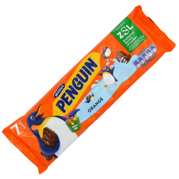 British McVitie's Penguin Orange Chocolate Biscuit Bars 7 pack