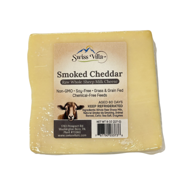 Raw Smoked Sheep Cheddar | Grass Fed | 8 oz