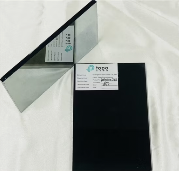 5mm 6mm 1650mmx2140mm Black Coated Reflective Glass for Sale (R-B)