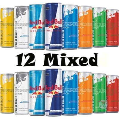 Red Bull Energy Drink Summer Edition 250ml 12 Variety Flavours Limited Edition